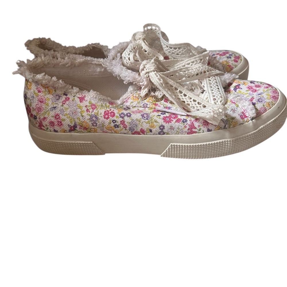 Love Shack Fancy X SUPERGA Flowers Friday Sneakers with Box Pass Frt Pink 8.5 - Picture 6 of 13